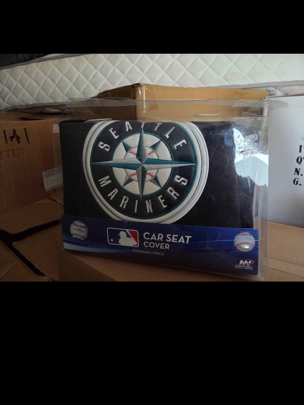 MLB Seattle Mariners Black Teal Car Seat Cover